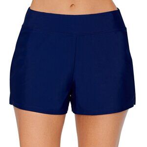 Island Escape Women's Pull-On Swim Shorts – Navy Blue